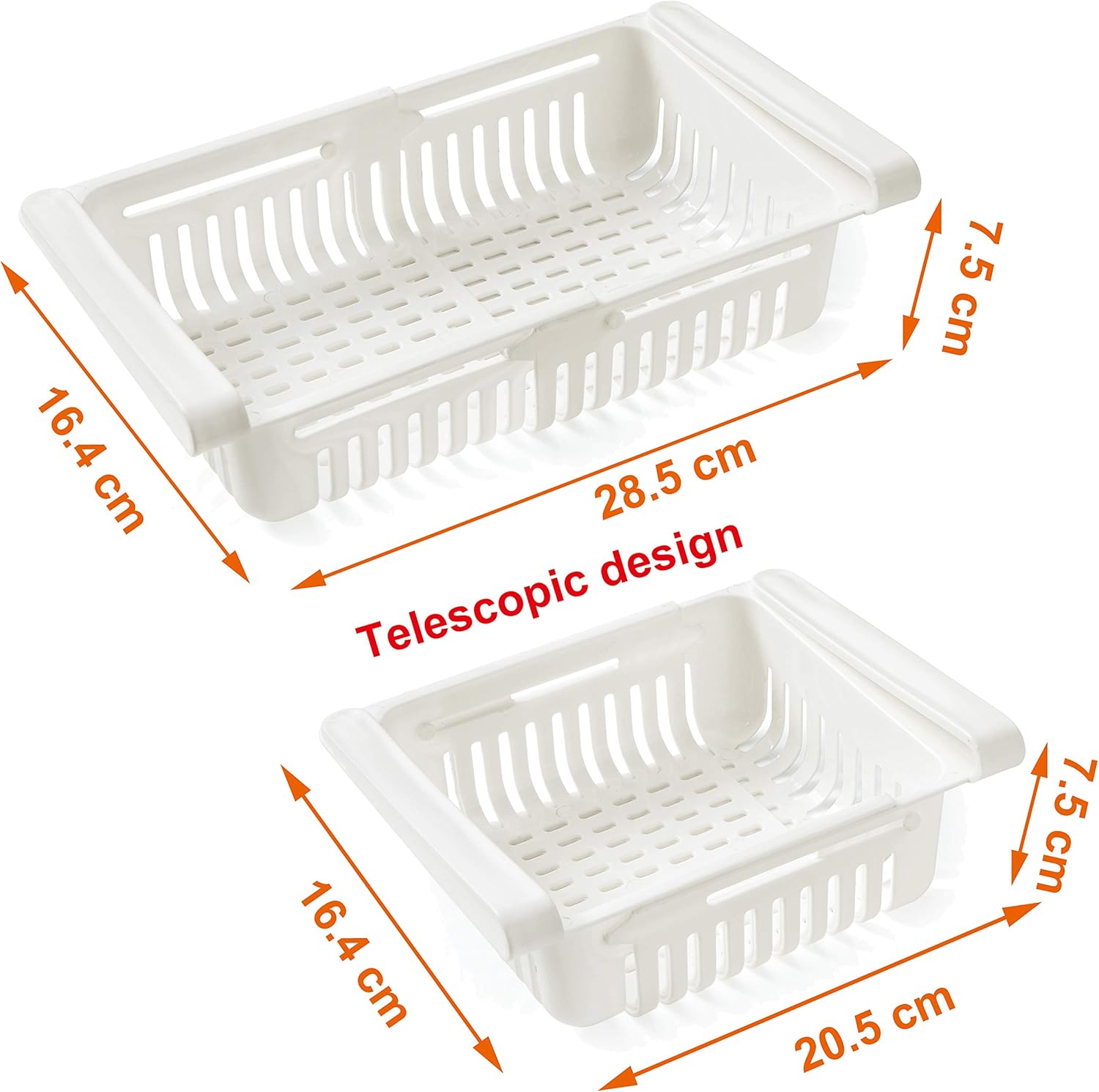 Fridge Storage Drawer- Set of 2