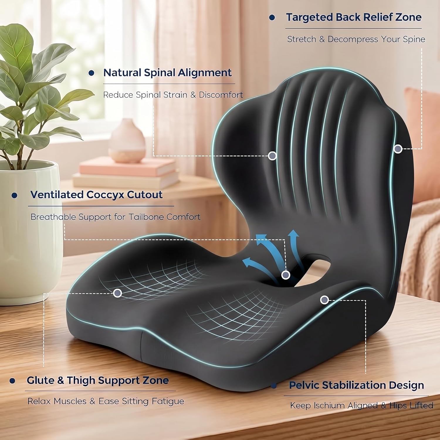 2-in-1 Memory Foam Cushion