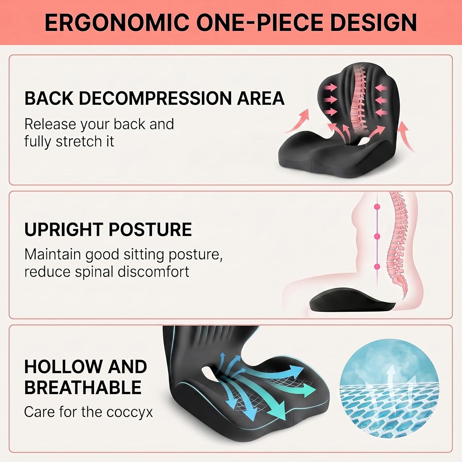 2-in-1 Memory Foam Cushion