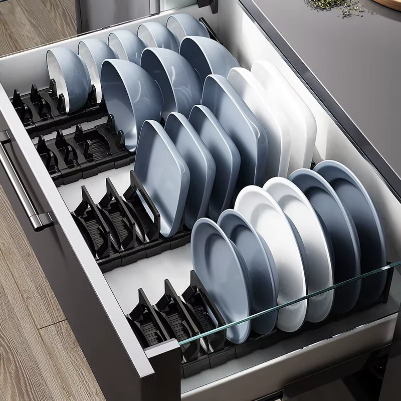 Adjustable Dish & Bowl Rack Organizer