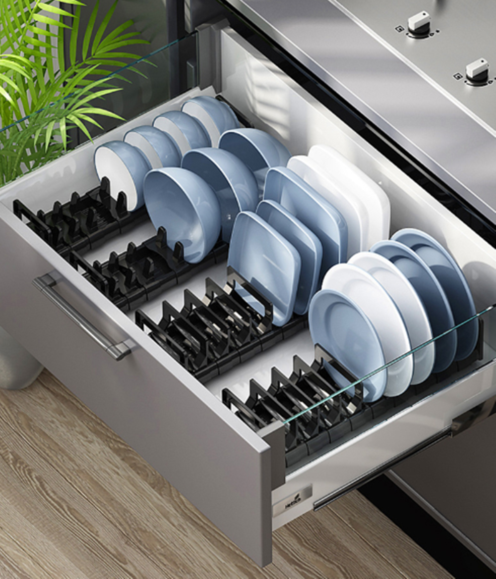Adjustable Dish & Bowl Rack Organizer