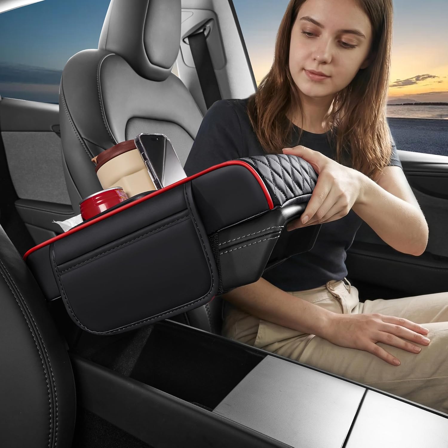5-in-1 Car Console Organizer