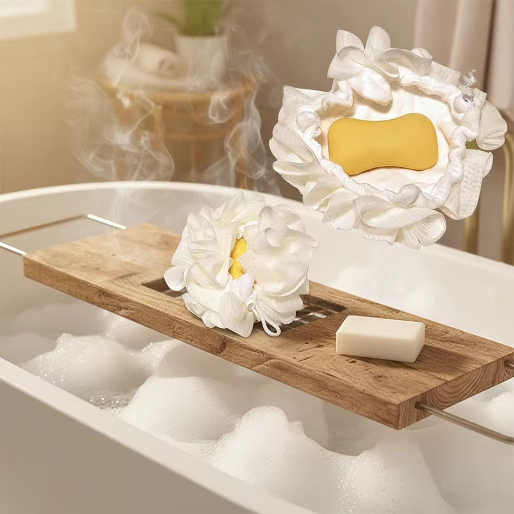 2-in-1 Soap Pocket Bath Loofah-set of 2