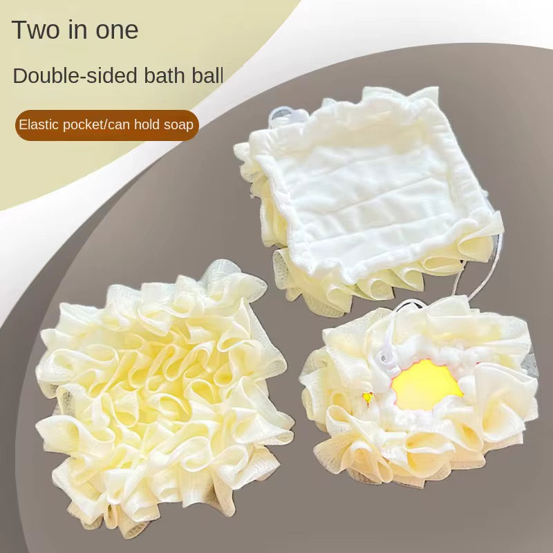 2-in-1 Soap Pocket Bath Loofah-set of 2